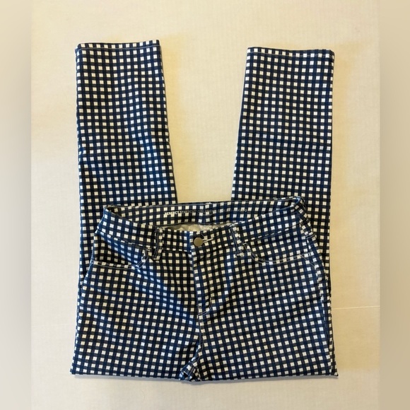 Chico’s Perfect Stretch Girlfriend Slim Leg Ankle checkered pants size Chico’s 0 - Picture 2 of 8